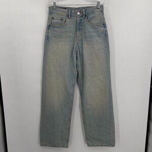 ZARA Women's Acid Wash High Waist Straight Jeans 29